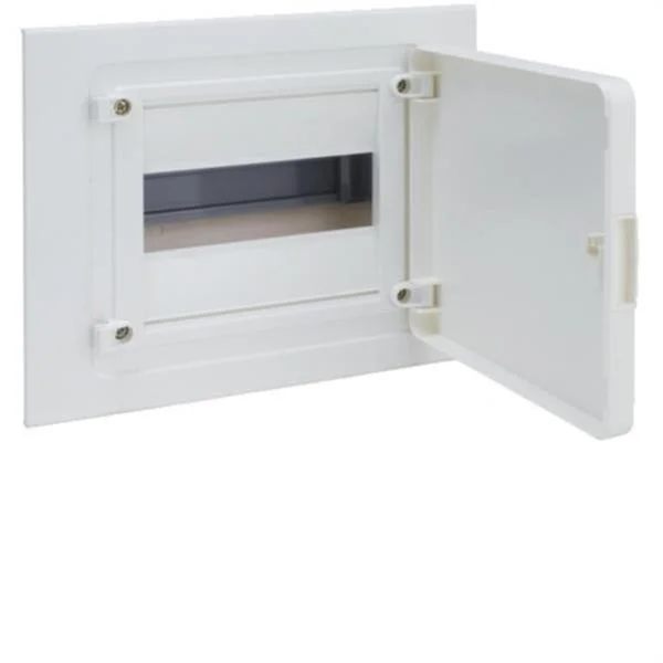 HAGER - CAJA DE EMPOTRAR GOLF SERIE VF, 1 FILA, 8M, PUERTA OPACA BLANCA, REGLETA Y CHASIS
