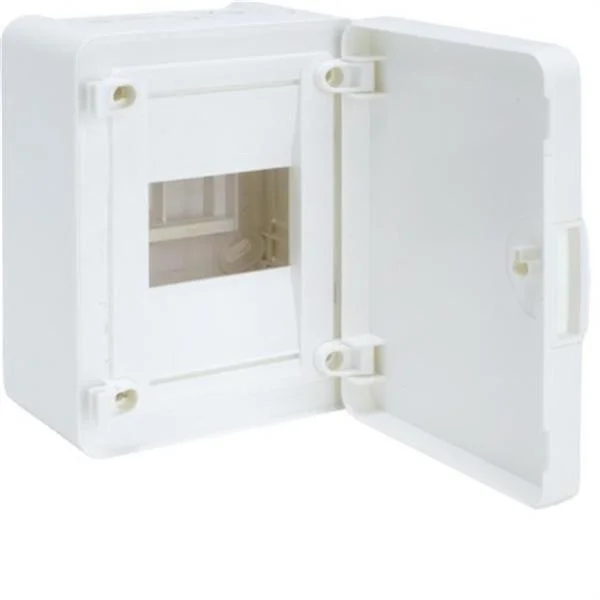 HAGER - CAJA DE SUPERFICIE GOLF SERIE VS, 1 FILA, 4M, PUERTA OPACA BLANCA Y REGLETA