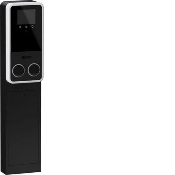 HAGER - PUNT DE CARREGA DOBLE WITTY PARK 2 AMB PEDESTAL 2X22KW PRESA T2S I QR DINAMIC