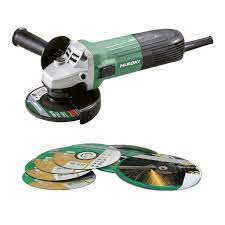 HIKOKI - MINI-AMOLADORA G12STA 600W 115MM+DISCOS 10UN 115X1X22,23MM METAL/INOX