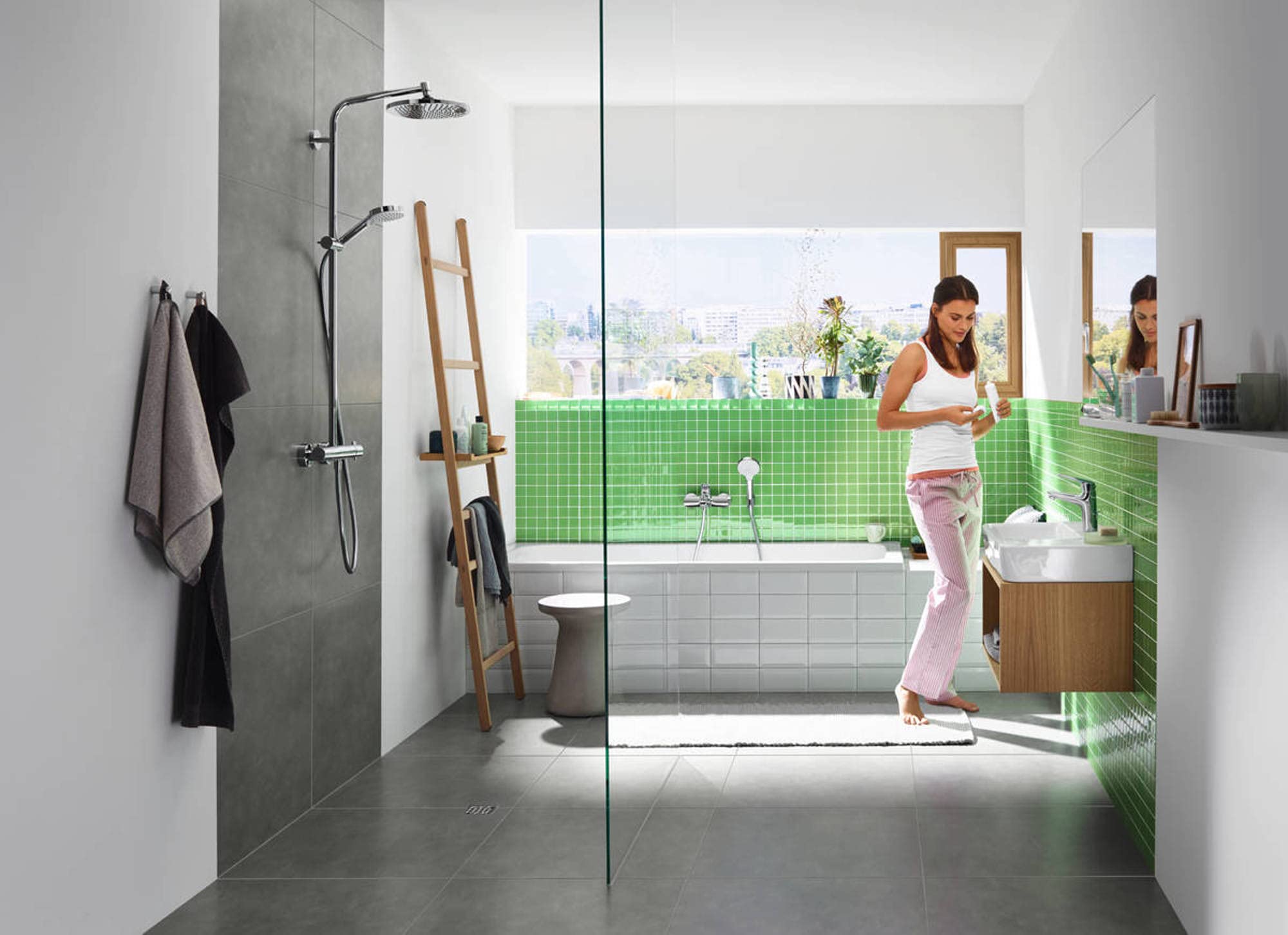 HANSGROHE - CROMETTA S 240 COLUMNA DUTXA TERMOSTATICA FIXE CROMAT view 2