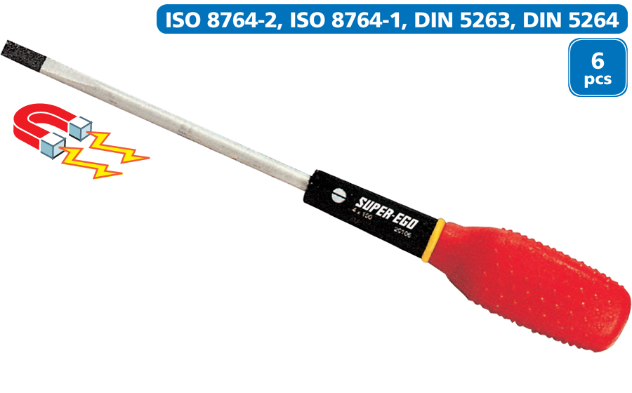 SUPER EGO - CONJUNTO DE 6 DESTORNILLADORES: PLANOS, PHILLIPS