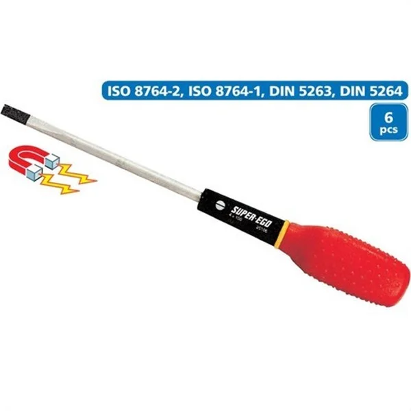 SUPER EGO - CONJUNTO DE 6 DESTORNILLADORES: PLANOS, PHILLIPS