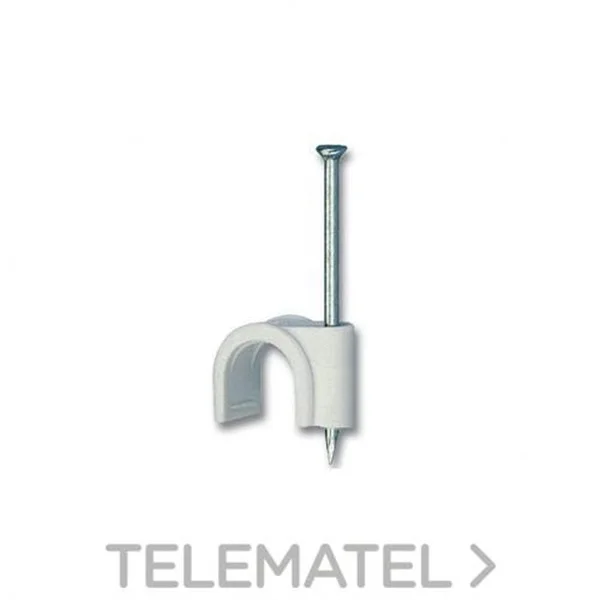 ISOFIX - GRAPETA MANGUERA 7 MM BLANCA (100 U)