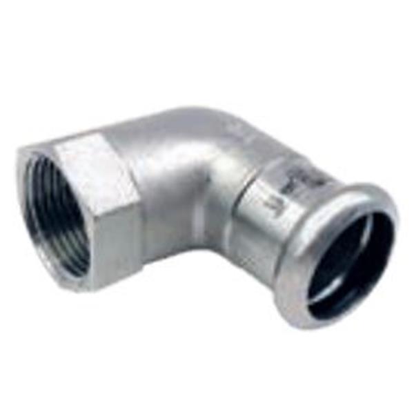 INOXPRES - INOX CODO 90º HEMBRA D-18X1/2 AISI 316L PERFIL M