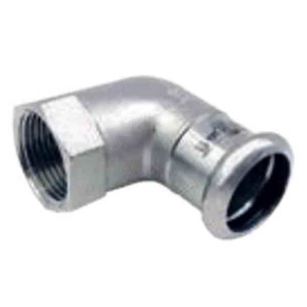 INOXPRES - INOX CODO 90º HEMBRA D-22X3/4 AISI 316L PERFIL M