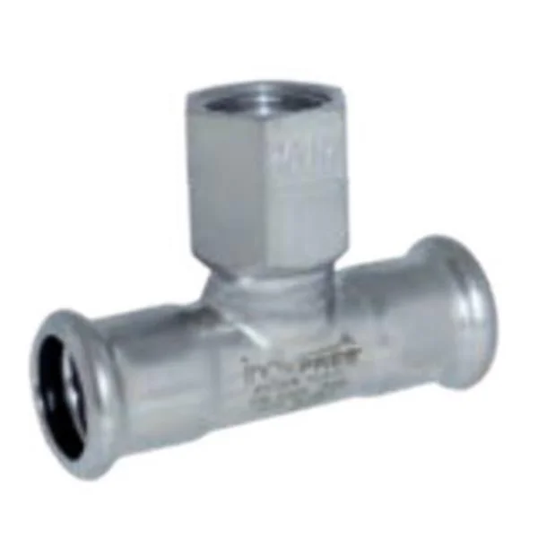 INOXPRES - INOX TE FEMELLA ROSCADA D-22X3/4 AISI 316L PERFIL M