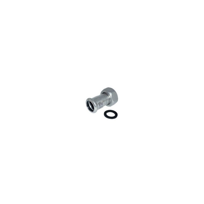 INOXPRES - PRES GAS RACORD 2 PECES PRECINTABLE D-28 X 7/8" AISI 316L