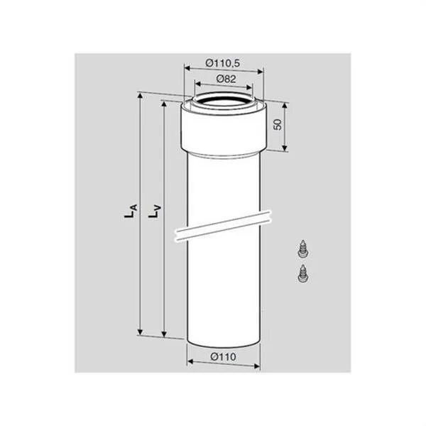 JUNKERS - AZ 280 PROLONGADOR 0,5 MTS D-80 0,5 MT