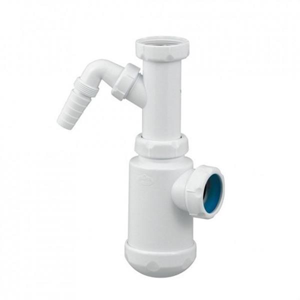 JIMTEN - S-70 SIFÓN BOTELLA EXTENSIBLE 1 1/2" S. HORIZONTAL CON TOMA ELECTRODOMÉSTICOS