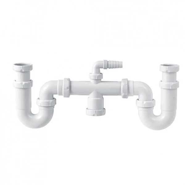 JIMTEN - S-30 SIFÓN DOBLE EXTENSIBLE 1 1/2" S. ORIENTABLE CON TOMA ELECTRODOMÉSTICOS