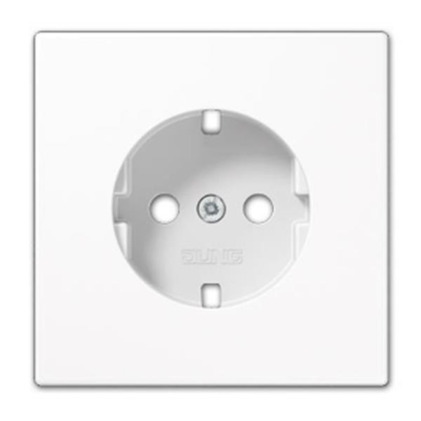 JUNG - CAZOLETA BASE ENCHUFE CON PROTECCIÓN NIÑOS BLANCO
