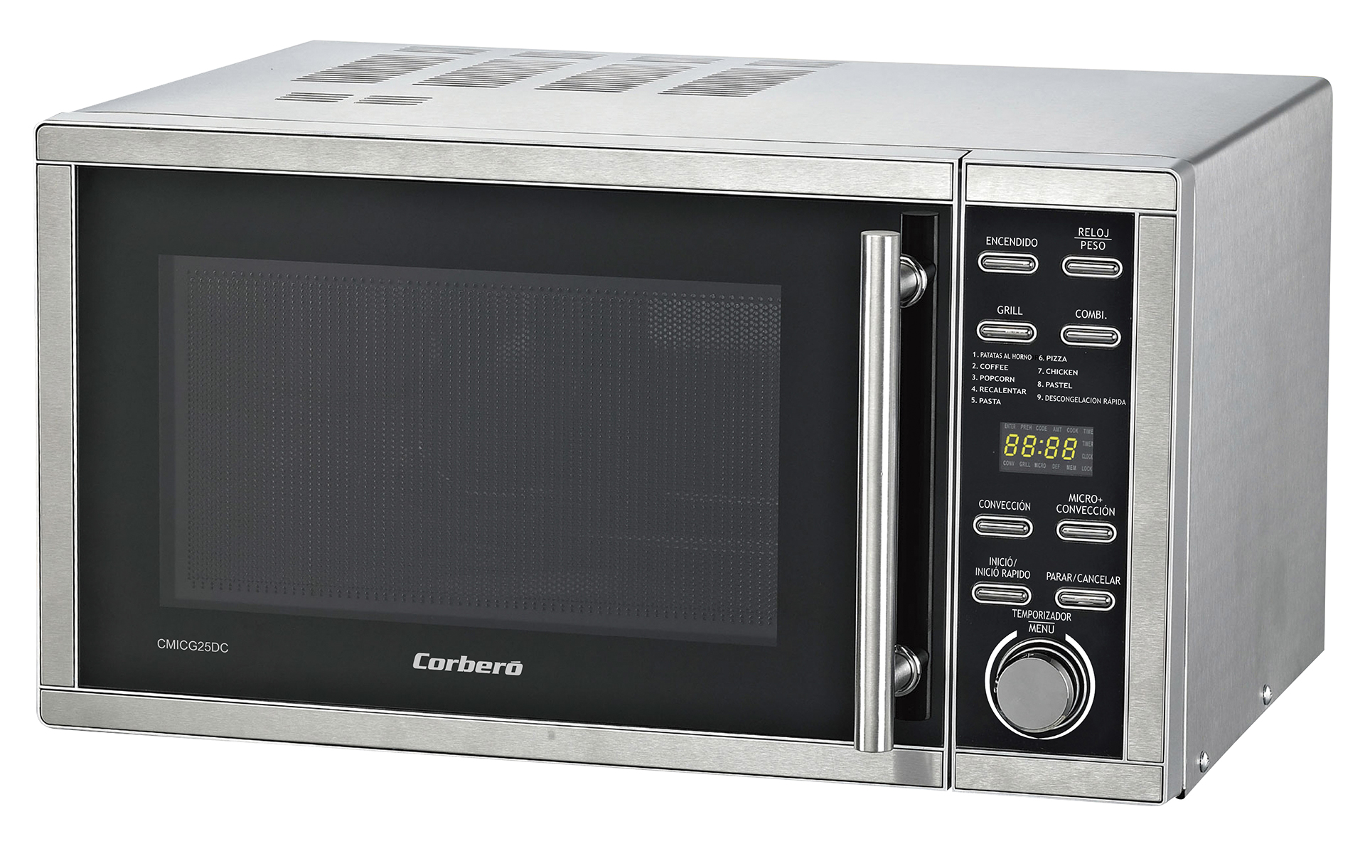 CORBERO - MICROONES+GRILL 25LTRS.DIGITAL INOX