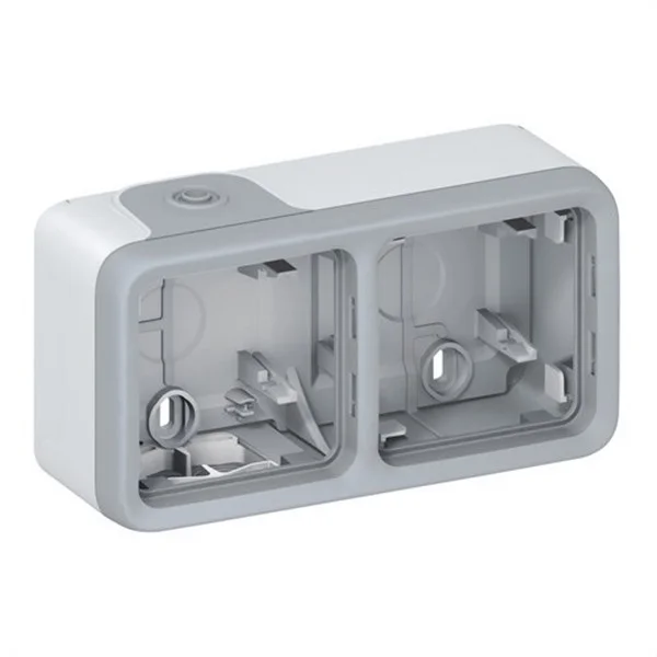 LEGRAND - PLEXO CAJA SUPERFICIE HORIZONTAL 2M GRIS CON MEMBRANA
