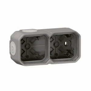 CAJA CON MEMBRANAS PLEXO MODULAR, 2 ELEMENTOS HORIZONTALES Y VERTICALES, GRIS