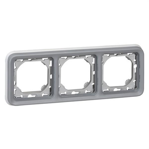 LEGRAND - PLEXO MARC HORTZ. A/SUPORT 3M ENC. GRIS