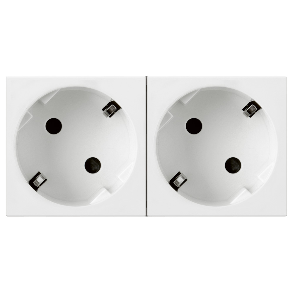 LEGRAND - MOSAIC-II PRESA 2X2P+T LAT.BL. REF. 077252