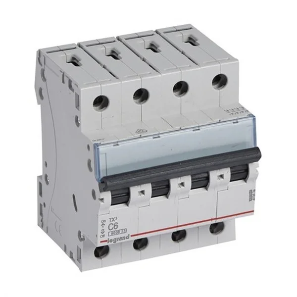 LEGRAND - MAGNETOTERMIC TX3 6KA C 4P 6A