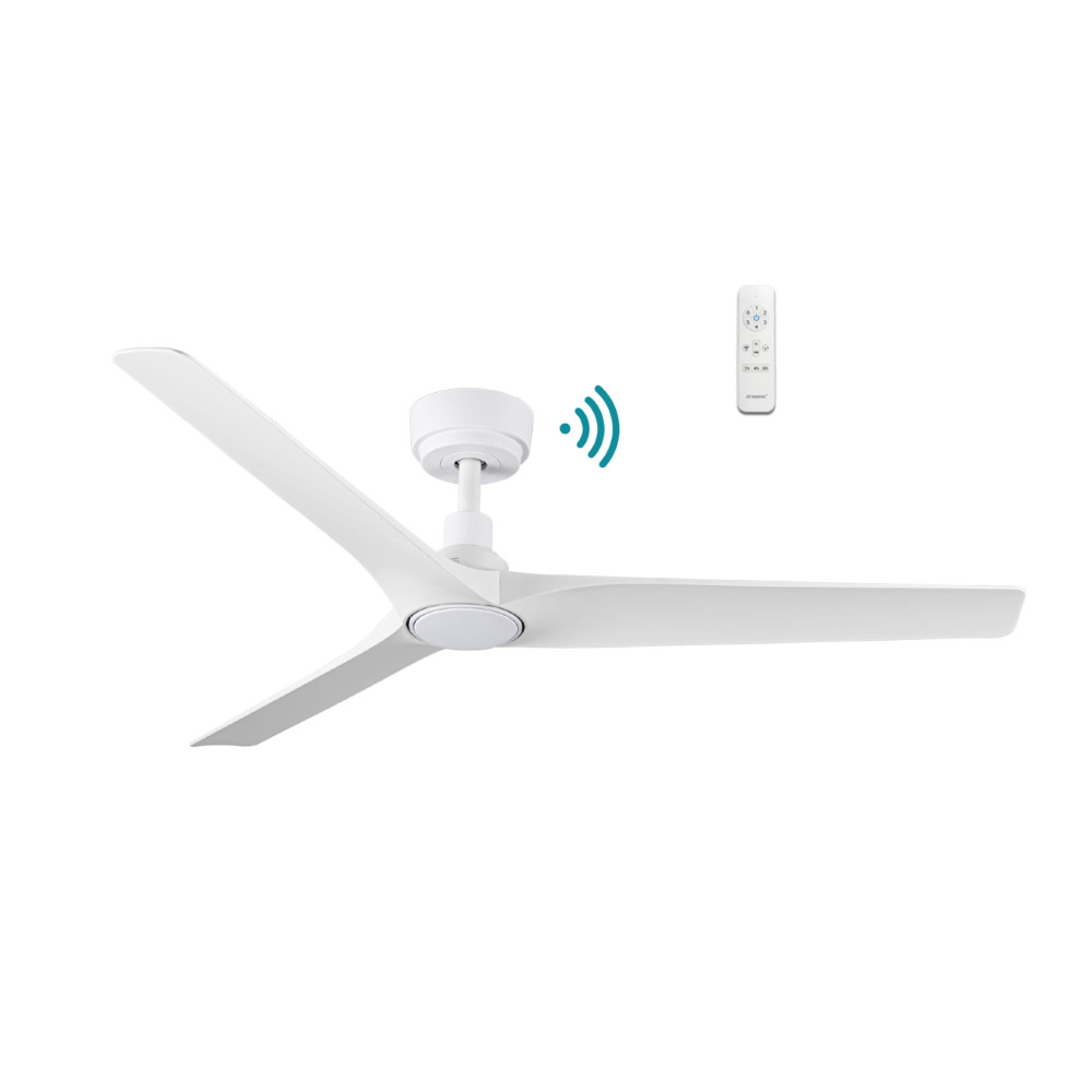 MARTEC - VENTILADOR DE TECHO CORDOBA DC 1320MM BLANCO/NATURAL S/LUZ