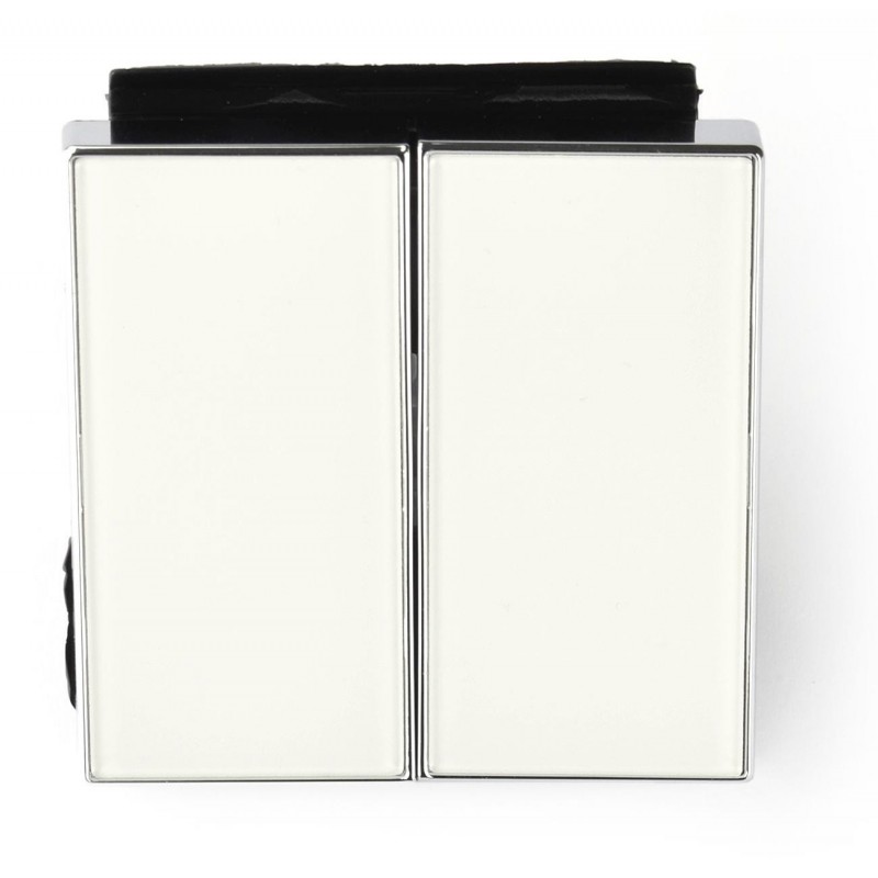 NIESSEN - SKY TECLA DOBLE INTERRUPTOR-COMMUTADOR VIDRE BLANC