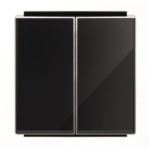 NIESSEN - SKY TECLA DOBLE INTERRUPTOR-COMMUTADOR VIDRE NEGRE