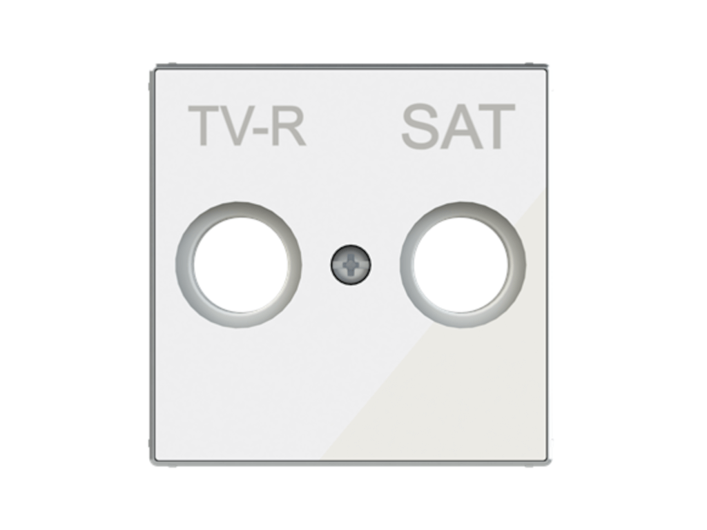 NIESSEN - SKY TAPA TOMA TV-R/SAT VIDRIO BLANCO