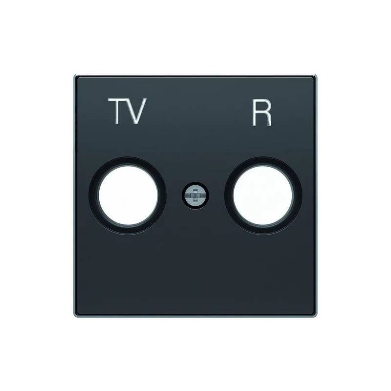 NIESSEN - SKY TAPA TOMADA TV/R VIDRIO NEGRO