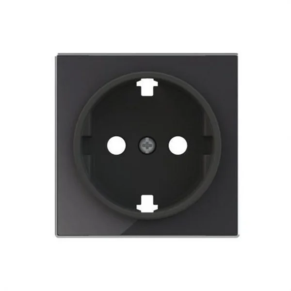 NIESSEN - SKY TAPA BASE SCHUKO TT LATERAL VIDRE NEGRE