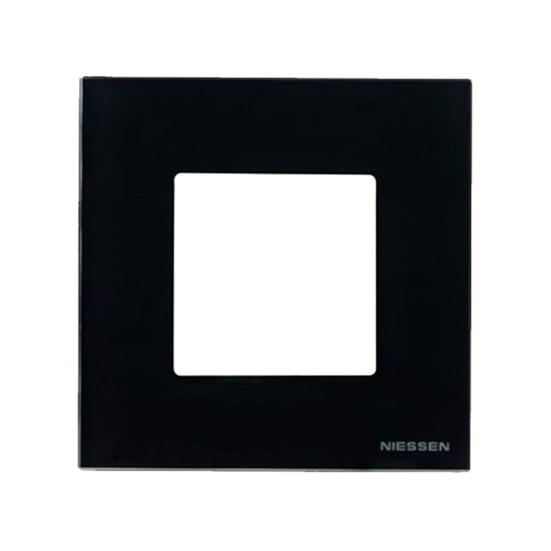 NIESSEN - MARC 1 ELEMENT AMB 2 MODULS ZENIT VIDRE NEGRE
