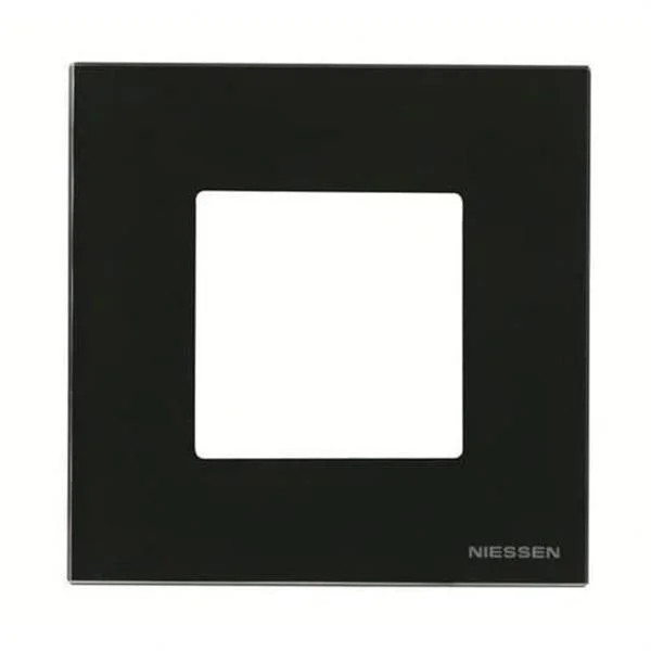 NIESSEN - MARCO 1 ELEMENTO CON 2 MODULS CENIT VIDRIO NEGRO