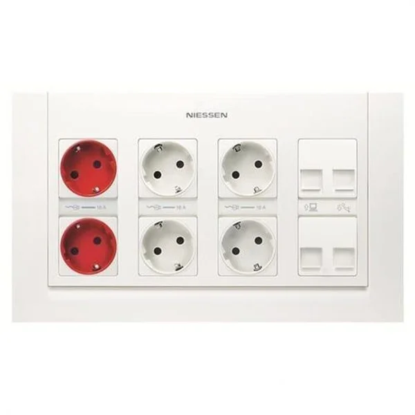 NIESSEN - KIT CAJA DE 4 COLUMNAS COMPLETA EMPOTRAR