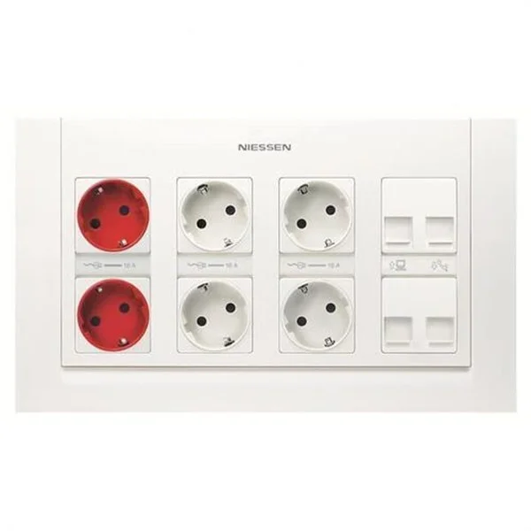 NIESSEN - KIT CAJA DE 4 COLUMNAS COMPLETA SUPERFICIE