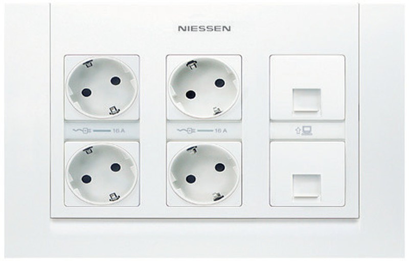 NIESSEN - KIT CAIXA DE 3 COLUMNES COMPLETA SUPERFÍCIE 4BE+2RJ view 2