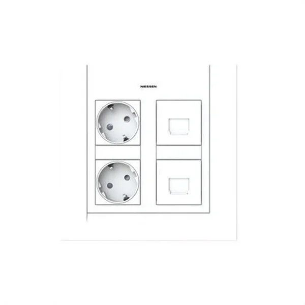 NIESSEN - KIT CAJA DE 2 COLUMNAS COMPLETA EMPOTRAR