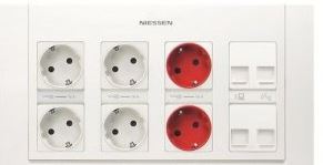 NIESSEN - KIT CAIXA DE 2 COLUMNES COMPLETA SUPERFÍCIE