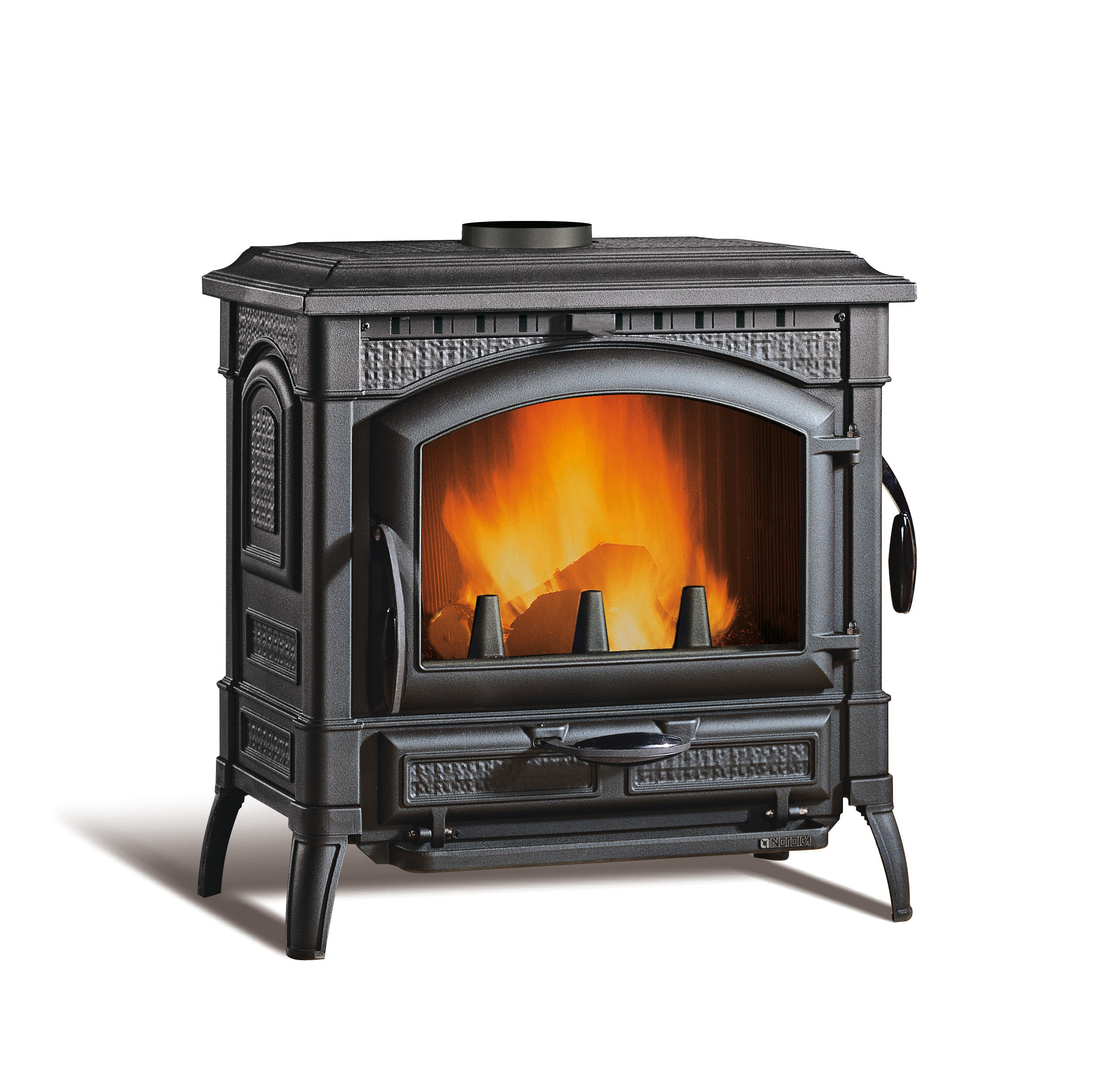 NORDICA - ESTUFA LEÑA FUNDICION ISOTTA. 16 NEGRO ANTRACITA 11,9 KW
