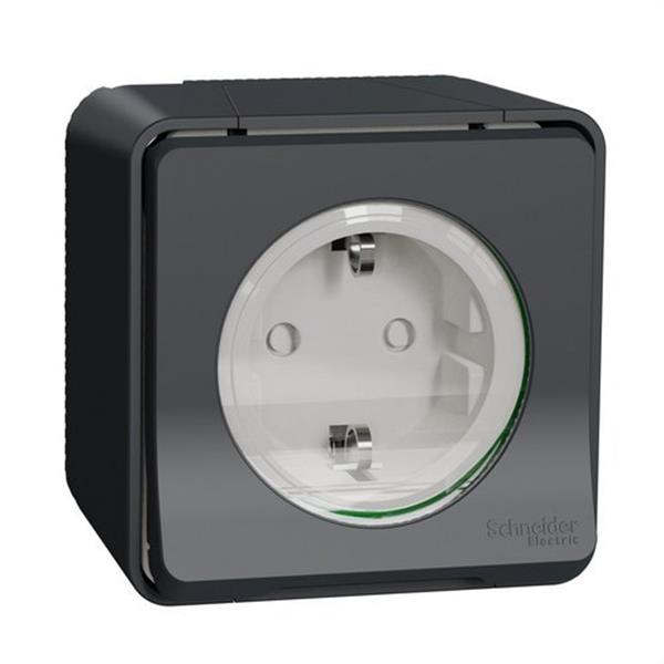 SCHNEIDER - BASE SCHUKO SUPERFICIE IP55 GRIS