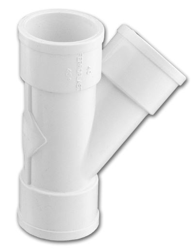 PVC - TÉ SIMPLE EVACUACIÓN 45º H-H D-32 BLANCO | Peralba