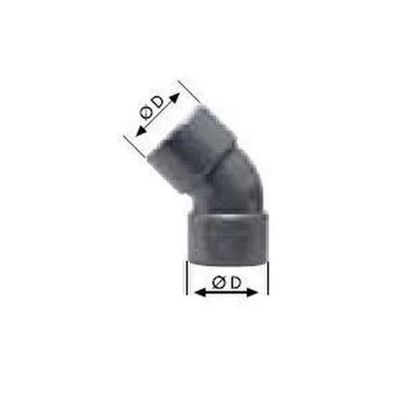 PVC - COLZE DESGUAS 45º F-F D-32