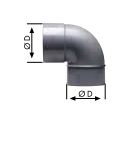 PVC - CODO DESAGÜE 87º M-H D-40