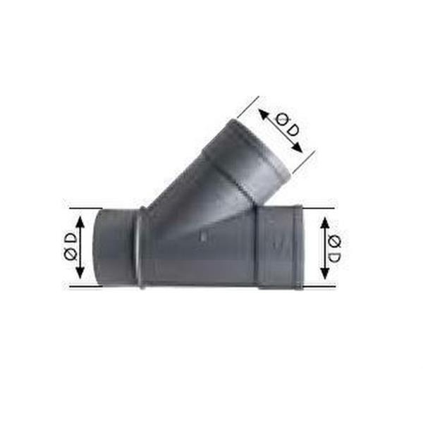 PVC - TÉ SIMPLE 45º M-H D-50