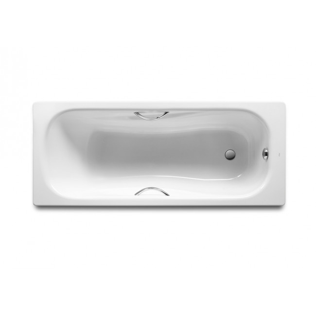ROCA - BAÑERA PRINCESS-N ACERO 1500X750 ANTIDESLIZANTE ASAS CROMADAS BLANCO