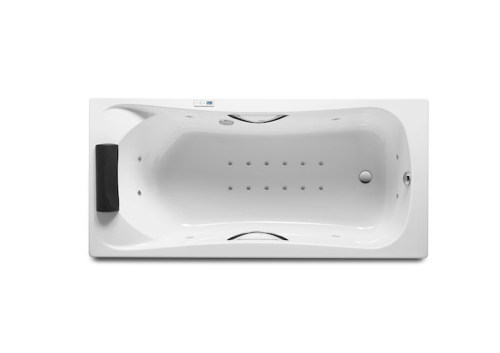 ROCA - BAÑERA BECOOL ACRILICA 1800X800 HIDROMASAJE TOTAL BLANCO