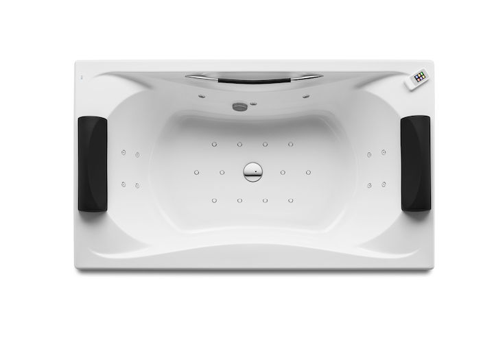 ROCA - BAÑERA BECOOL ACRILICA 1900X1100 HIDROMASAJE TOTAL PREMIUM BLANCO