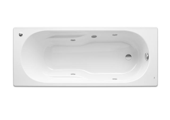 ROCA - BAÑERA GENOVA ACRILICA 1700X750 HIDROMASAJE BASICO BLANCO