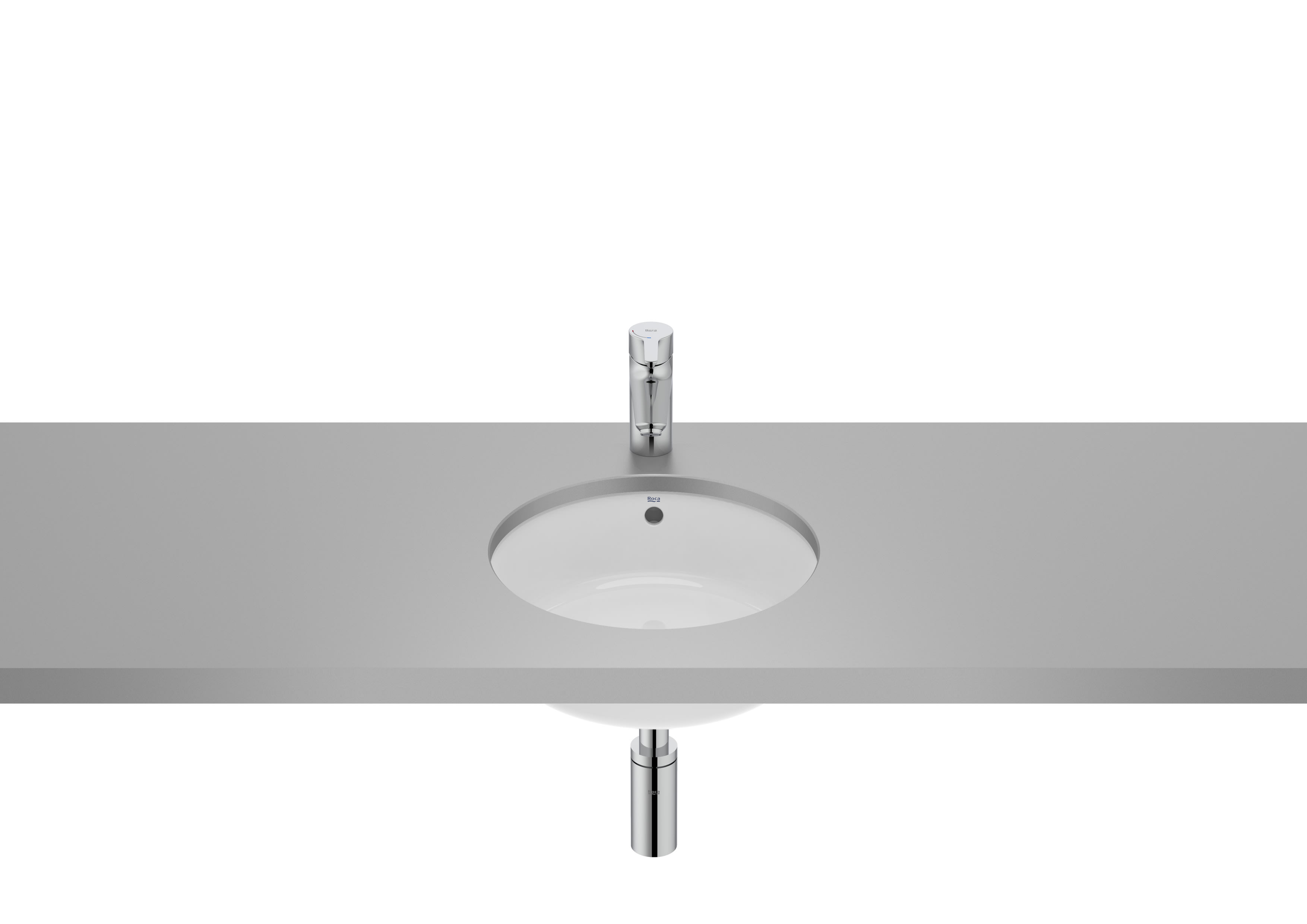 ROCA - LAVABO BAJO ENCIMERA RUEDO THE GAP Ø350MM BLANCO