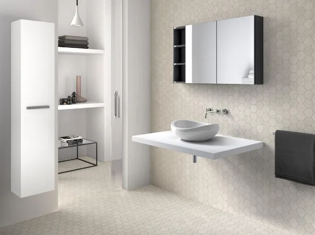 ROCA - LAVABO PORCELLANA SOBRE ENCIMERA URBI Ø450 BLANC view 2