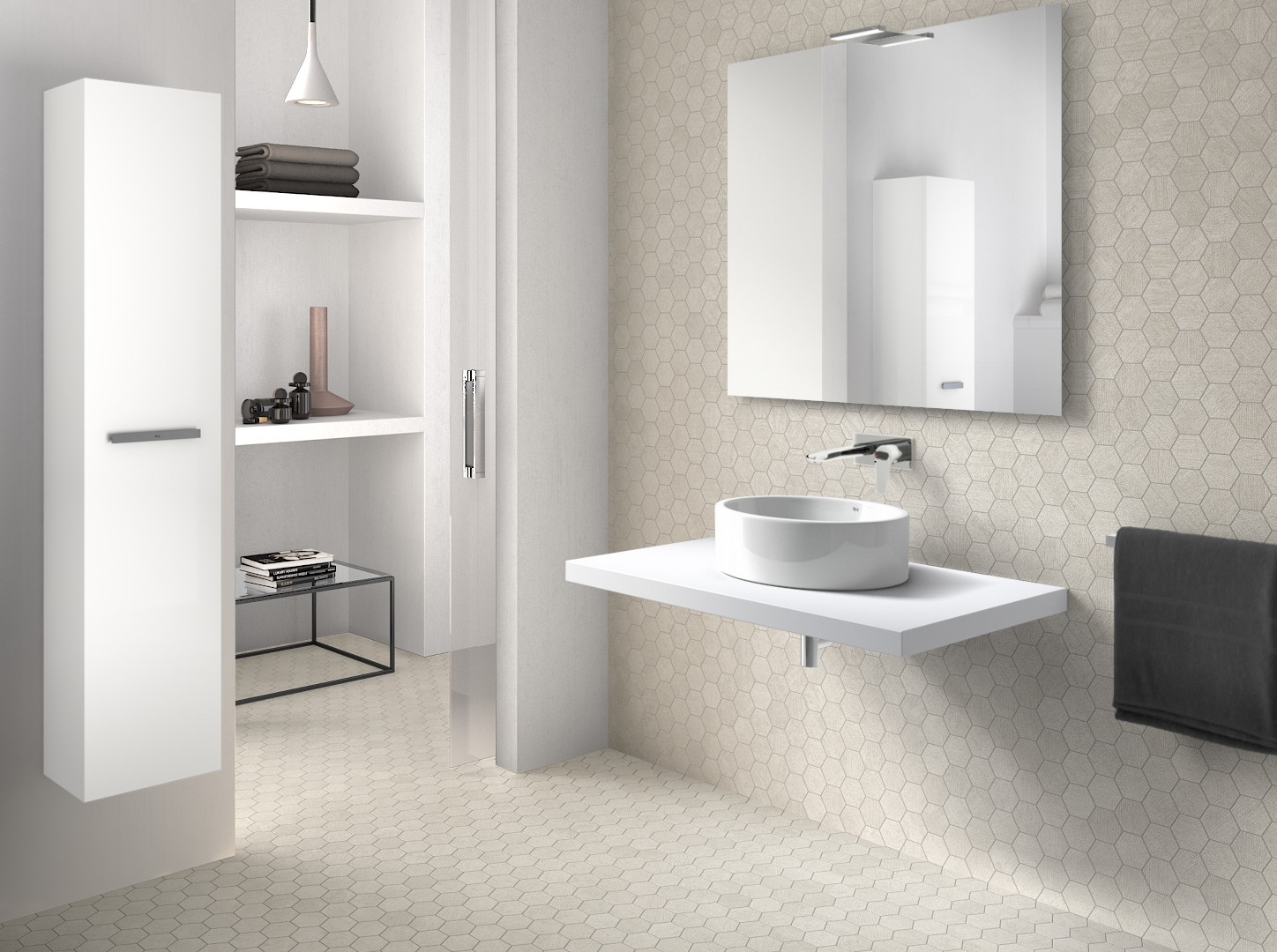 ROCA - LAVABO PORCELANA ENCIMERA FUEGO 490X390 BLANCO view 2