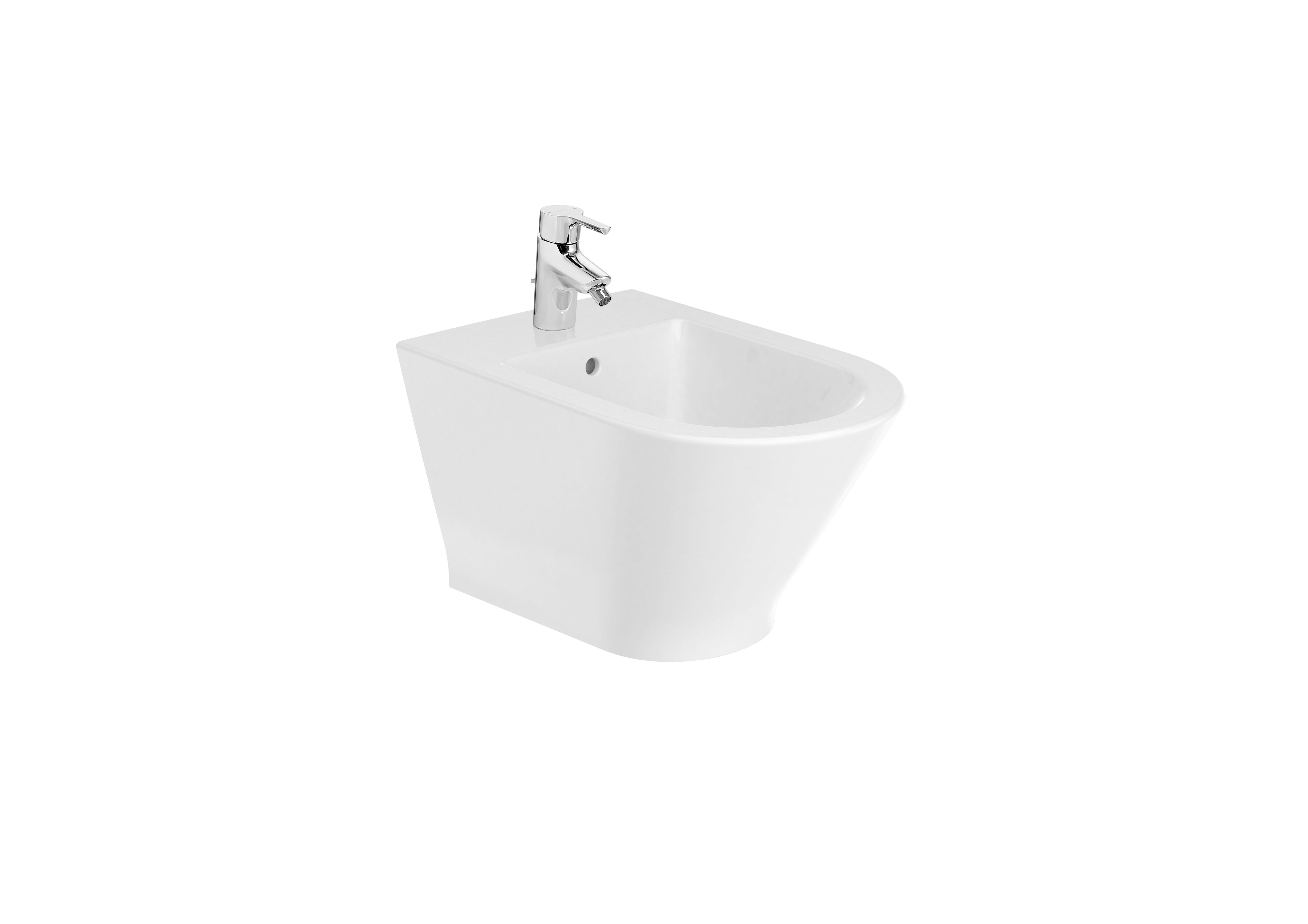 ROCA - BIDÉ PORCELANA THE GAP ROUND BIDET SUSPENDIDO FIJACIÓN OCULTA BLANCO