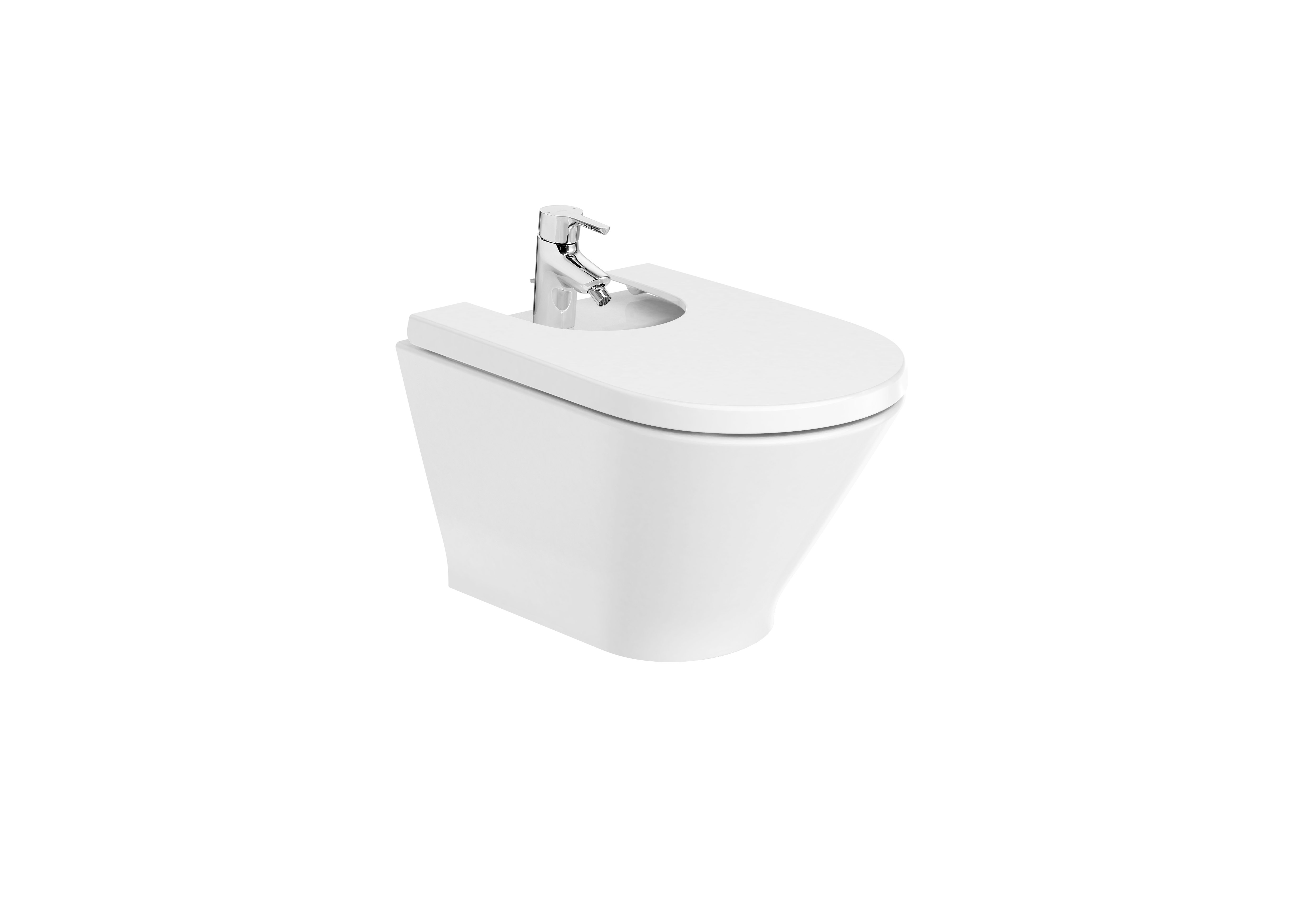 ROCA - BIDÉ PORCELANA THE GAP ROUND BIDET SUSPENDIDO FIJACIÓN OCULTA BLANCO view 3